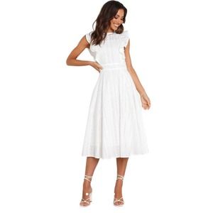 Petal & Pup White Midi Dress